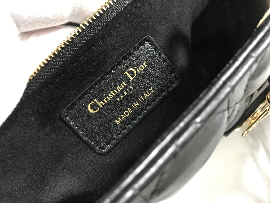 Large Lady Dior Bag Black Cannage Lambskin